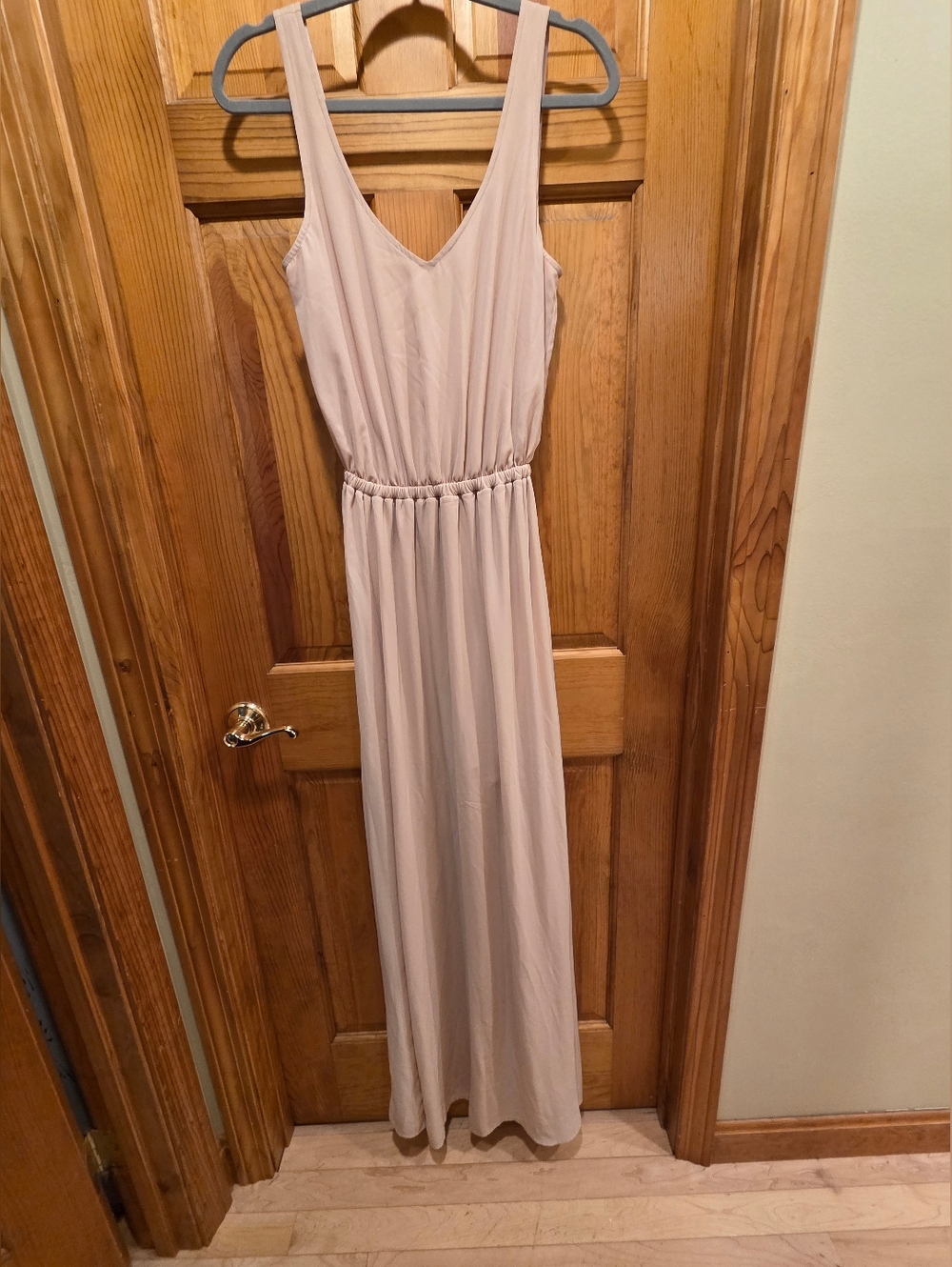 Show Me Your MuMu Cream V-Neck Sleeveless Maxi Dress